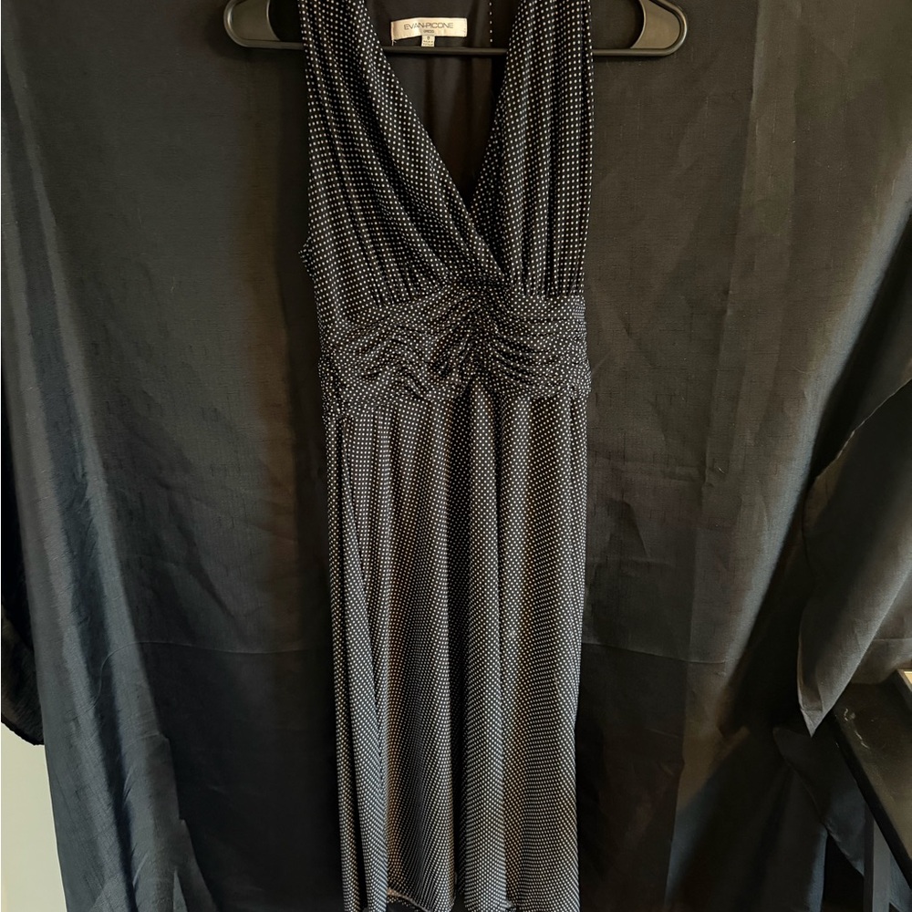 Evan Picone Black and White Maxi Dress